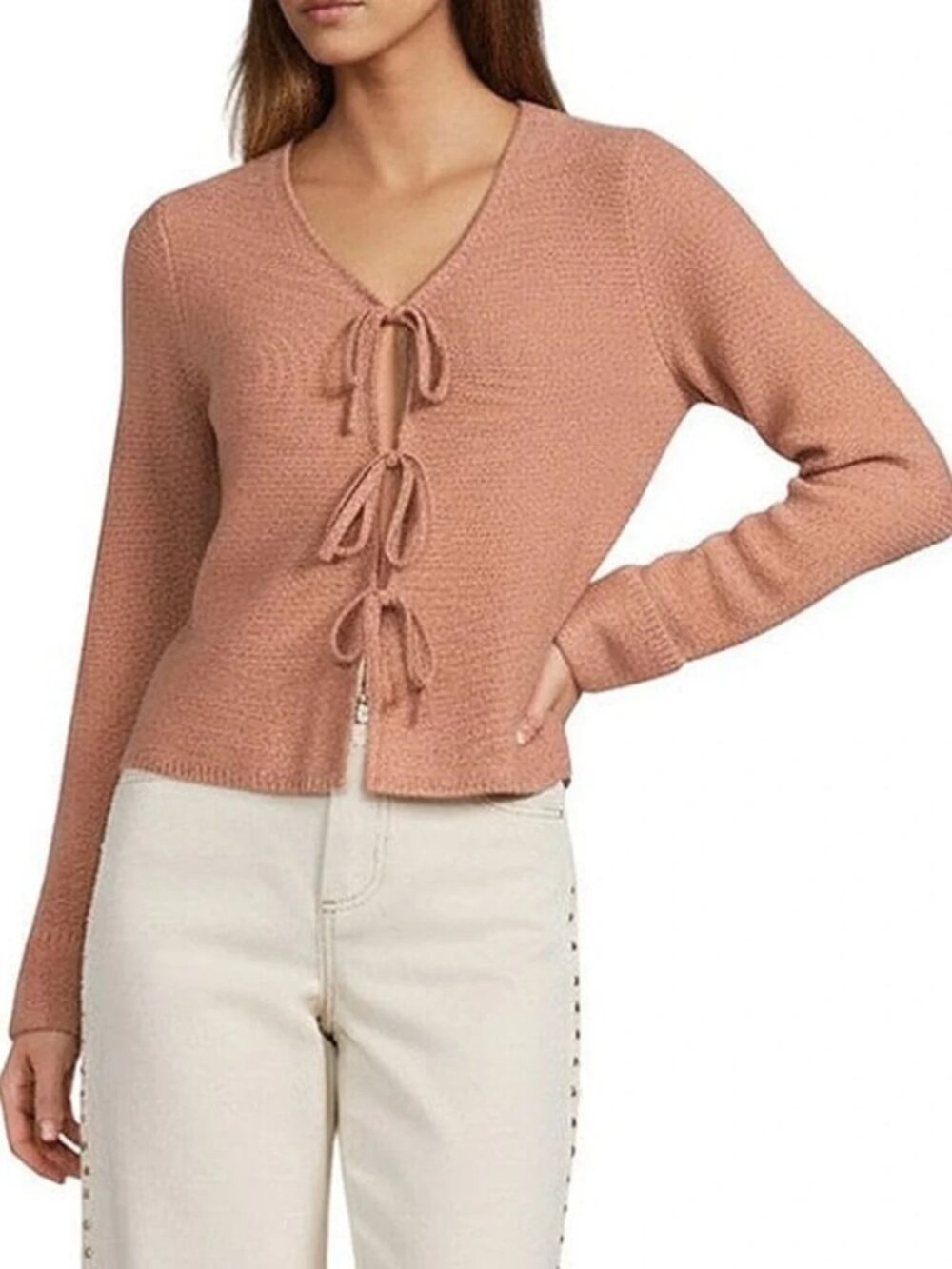 NWT Antonio Melani Lydia V-Neck Long Cuff Sleeve Cardigan
